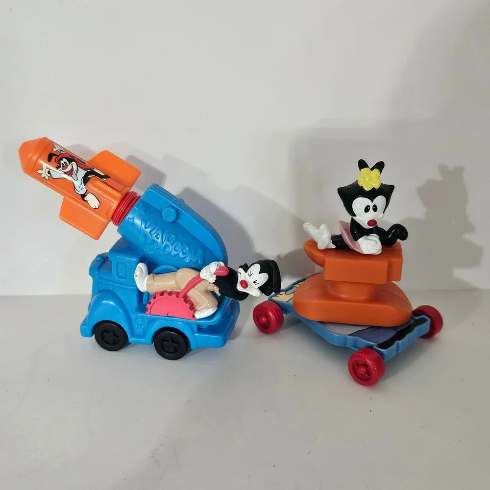 Vintage 1994 Animaniacs Happy Meal Toys Yakko Wakko Dot Warner Bros Lot of 2